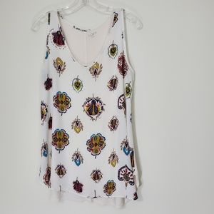 Loft Floral Tank Top, Size Meduim
